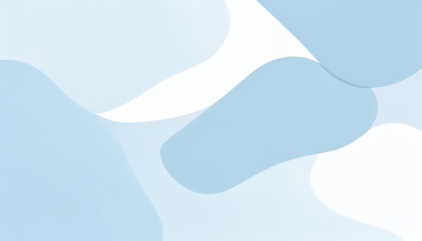 Soft abstract shapes in pale indigo and white, calm and minimal, suggesting connection and community